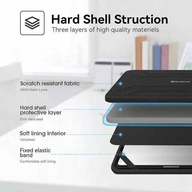 Alt view image 5 of 7 - Hard EVA Protective Sleeve Case Compatible for 18 inch  ROG Strix Scar 18 2023/2024 Gaming Laptop, for 18 inch  ROG Strix G18 2023/2024 Gaming Laptop Waterproof Sleeve(C1701)