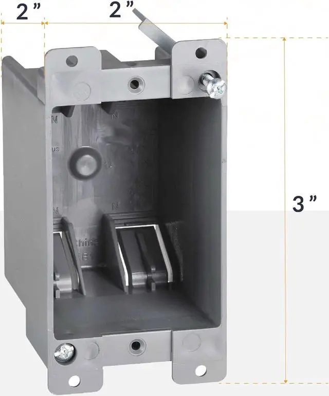 Alt view image 2 of 7 - Hardware 1-Gang PVC Old Work Electrical Outlet Box (48-Pack) | 14 cu. in. Plastic Junction Box for Switches, GFCI, or Duplex Receptacle Outlet | Old Work Electrical Box for Home Improvement