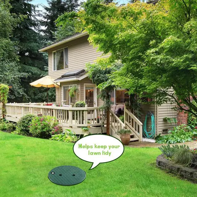 Alt view image 6 of 7 - 2 Pcs 910 Electrical Splice Box 10 Inch Diameter Underground Electrical Junction Box Inground Electrical Box for Outdoor Electrical Wiring Splices, Black