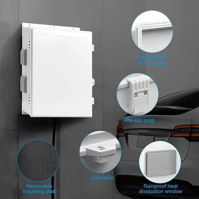 Alt view image 6 of 7 - Outdoor Waterproof Electrical Junction Box, ABS Water Resistant Enclosure with Internal Mounting Panel & Hinged Cover (18.1" H* 12.6" L* 6.3" W)