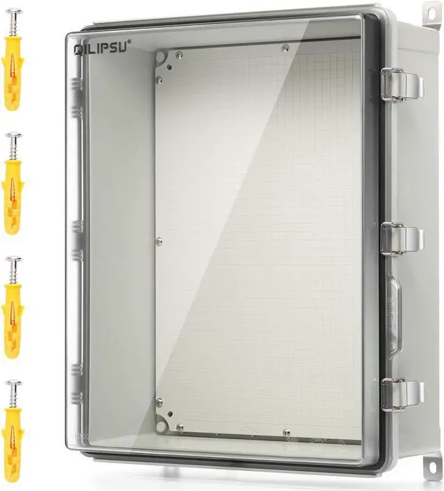 Main image of UL94-V0 Outdoor Electrical Box 20.3"x16.4"x7.9" Waterproof Junction Box Weatherproof PC/ABS Alloy Plastic IP66 Project Electric Enclosure Clear Hinged Door