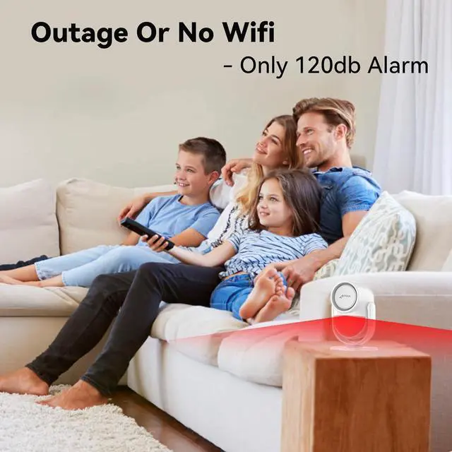 Alt view image 7 of 7 - Home Alarm System, WiFi PIR Motion Sensor Alarm, Wireless DIY Smart Door/Window Alarm for Home Security with Phone APP Alert 9 Pieces-Kit (Indoor PIR Alarm Host, 6 Door Sensors, 2 Remotes)