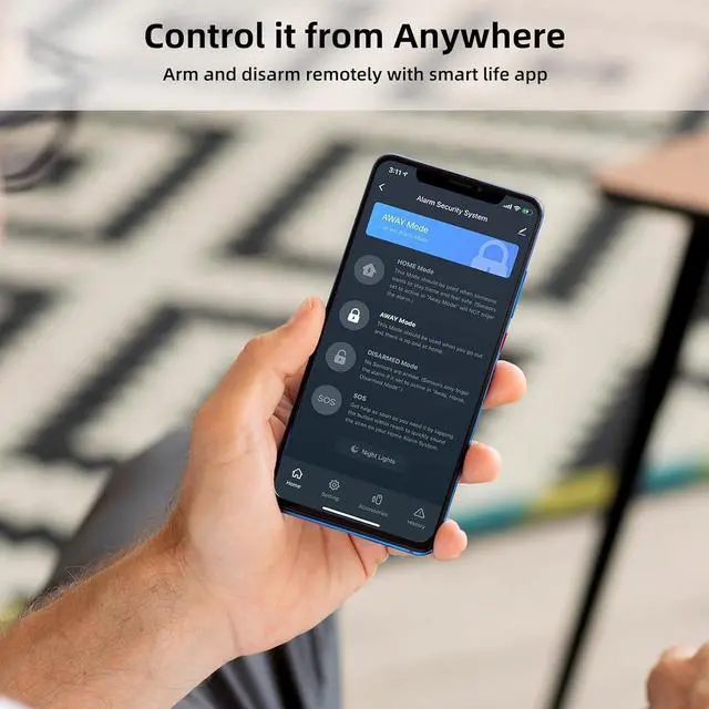 Alt view image 2 of 7 - Wireless Home Alarm System 9-Piece Kit, WiFi Alarm System for Home Security with Phone APP Alert (Alarm Siren, Keypad, Remote, Motion, and Door Sensors) for Home, Apartment, Work with Alexa