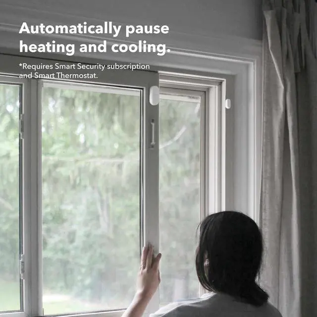 Alt view image 6 of 6 - ecobee Smart Sensor for Doors & Windows 2 Pack - Wifi Contact Sensor for Home Security, Energy Savings - Compatible with Smart Thermostats - Temperature sensor, white