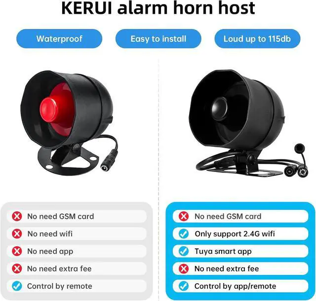 Alt view image 4 of 7 - WiFi Home Security Alarm System 8-Piece kit Door Alarm System DIY Siren Door/Window Sensors Remotes Burglar Alarm for House Apartment Office,Compatible with Alexa Google Home