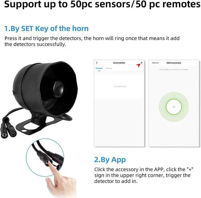 Alt view image 5 of 7 - WiFi Home Security Alarm System 8-Piece kit Door Alarm System DIY Siren Door/Window Sensors Remotes Burglar Alarm for House Apartment Office,Compatible with Alexa Google Home