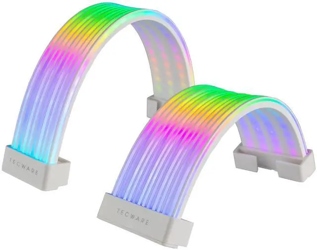 Main image of Flex RGB, PSU Extension Cable Cover Kit, Light Up LED Strip Set for GPU and Motherboard PC Cables, 5V 3 Pin ARGB Sync, Compatible with 8-Pin, 16-Pin, 24-Pin, White
