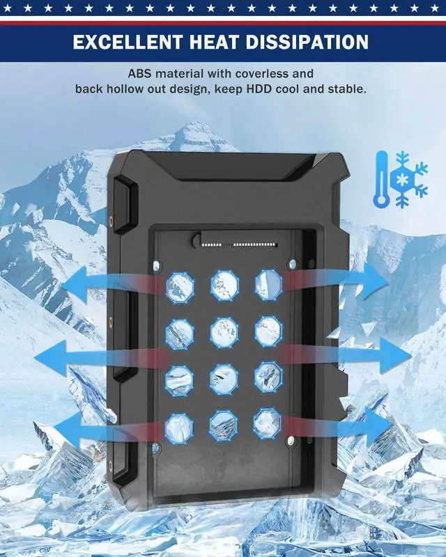 Alt view image 7 of 7 - SSD to 3.5" SATA Hard Disk Drive Adapter HDD Cage ABS Mounting Bracket Kit 8 Pack Internal Drive Bay Converter Hard Drive Caddy Case Tray SSD Holder for 7/9.5/12.5/15mm 2.5 Inch HDD/SSD with Bag