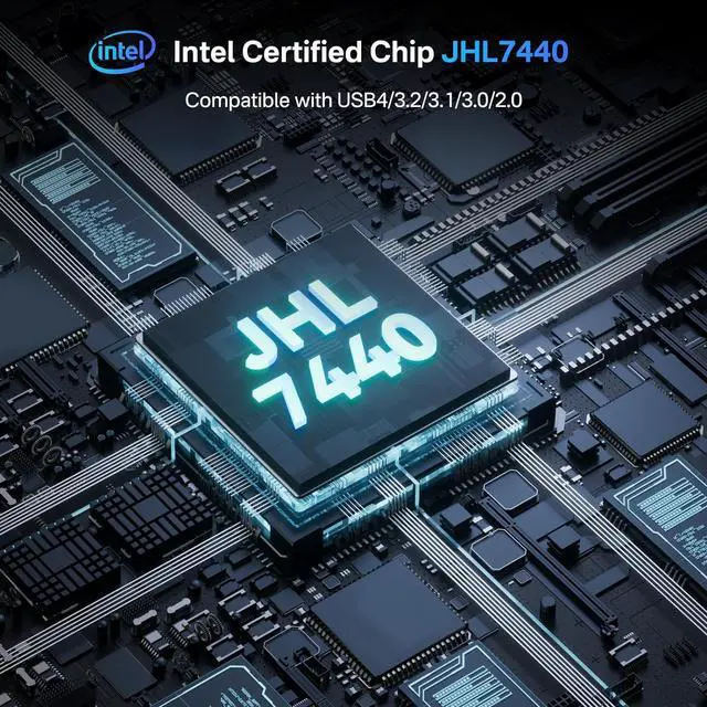 Alt view image 3 of 7 - ACASIS 40Gbps M.2 NVMe SSD Enclosure, TBU 405 for M1 M2 Pro/Max, Compatible with USB4/3.2/3.1/3.0/2.0, Support SSD Size 2280 B+M M-Key