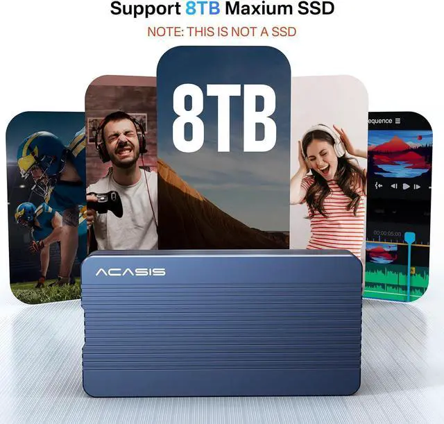 Alt view image 5 of 7 - ACASIS 40Gbps M.2 NVMe SSD Enclosure, TBU 405 for M1 M2 Pro/Max, Compatible with USB4/3.2/3.1/3.0/2.0, Support SSD Size 2280 B+M M-Key