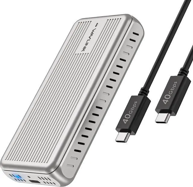 Main image of 40Gbps M.2 NVMe SSD Enclosure for MacBook/Mac Mini (M4/M3/M2/M1), NVMe Enclosure Compatible with TBT4/TBT3/USB4/USB3.2, Supports 2230/2242/2260/2280 B+M/M-Key PCIe SSD, Tool-Free Installation