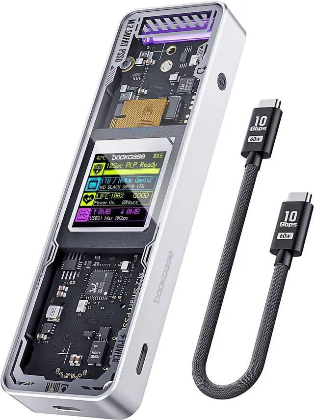 Main image of Explorer Edition M.2 NVMe SSD Enclosure,Support 10s PLP Prevents Write Data Loss,USB 3.2 Gen 2 Type-C (10 Gbps), fits NVMe PCIe,Size 2230/2242/2260/2280,Support M-Key B+M Key UASP