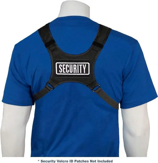 Alt view image 2 of 5 - RCH-601P Universal Radio Chest Harness Shoulder Radio Holster Chest Pack with Adjustable Radio Holster Pouch Holds a Radio up to 8 inches Tall RCH-601 Made in USA