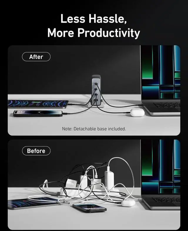 Alt view image 5 of 6 - 240W USB C Charger,  GaN Charger, 4-Port Fast Compact GaN Charger for MacBook Pro/Air, iPhone 16/15/Pro, iPad Pro,  XPS, Galaxy S23/S22, Note20, Pixel,  Watch, and More