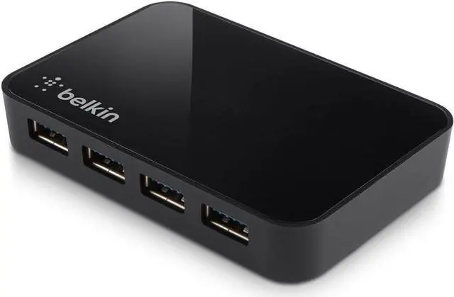 Alt view image 2 of 6 - USB 3.0 Hub with 4 USB Ports - SuperSpeed USB Charging Station - USB Hub 3.0 - USB Adapter for iPhone Charger - USB Splitter - USB Port Hub - Powered USB Hub With Data Speeds Up To 5Gbps