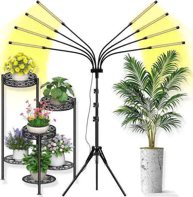 Main image of Grow Lights for Indoor Plants, 8 in 1 Full Spectrum Grow Light for Indoor Growing with Tripod Stand, Auto On/Off Timing 4/8/12H, Plant Light for Indoor Plants with 400 LEDs. (Full Spectrum)