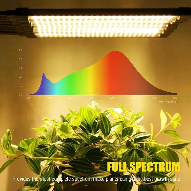 Alt view image 5 of 6 - Grow Lights for Indoor Plants, 8 in 1 Full Spectrum Grow Light for Indoor Growing with Tripod Stand, Auto On/Off Timing 4/8/12H, Plant Light for Indoor Plants with 400 LEDs. (Full Spectrum)