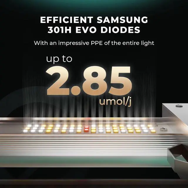 Alt view image 7 of 7 - Mars Hydro 2 in 1 Design FC3000 EVO 300W,  LM301H EVO LED Grow Light 3x3 ft Coverage, Commercial Full Spectrum Daisy Chain Dimmable Bar Style Grow Lamp for Indoor Plants