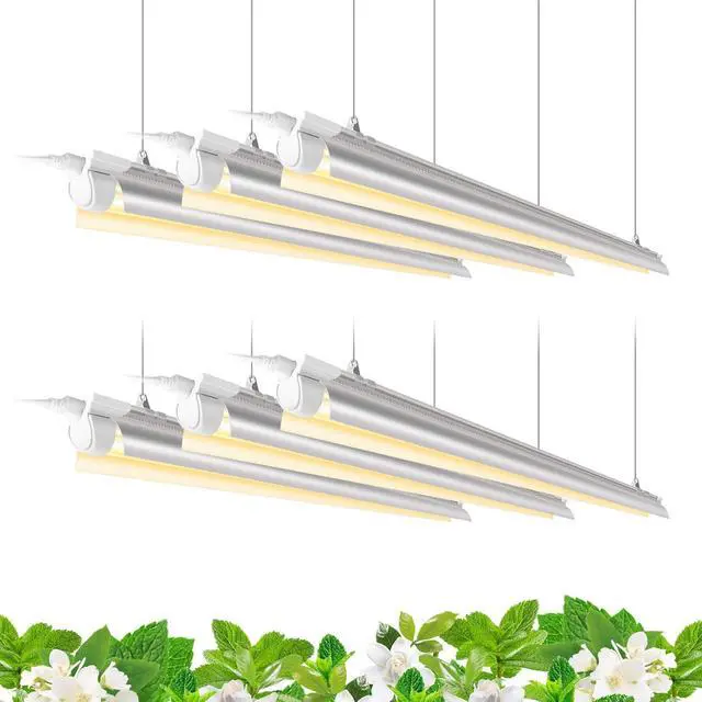 Main image of Plant Grow Light, 252W(6 x 42W, 1400W Equivalent), Full Spectrum, LED Grow Light Strips, T8 Integrated Growing Lamp Fixture, Grow Shop Light, with ON/Off Switch, 6-Pack
