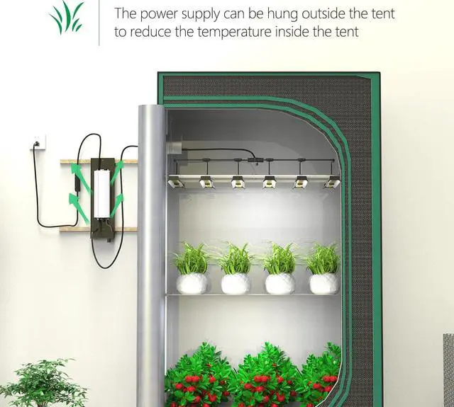 Alt view image 3 of 7 - Grow Light FARMLITE LED Grow Lights for Indoor Plants Full Spectrum Growing Light Plant Hanging Growing Lamps Seedling Daisy Chain Dimmable Board 4x4ft Coverage (320watts)