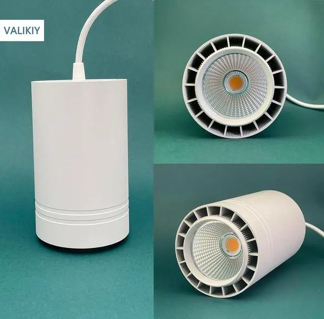 Alt view image 4 of 6 - Hanging Grow Light 40W Large, Full Spectrum Warm White Color Plant Lamp, 120V Plug-in with Timer, 15FT Fabric Power Cord, Decorative Pendant Plant Light for Indoor Plants, Flowers