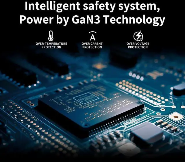 Alt view image 5 of 6 - 2 Pack USB C Fast Charger 150W Compact Foldable 3 Port Charging Station Hub Brick Block PD PPS 65W Laptop Charger for iPhone 16 16Pro Max MacBook Pro/Air/iPad Pro/Galaxy S24/Note 22/ XPS