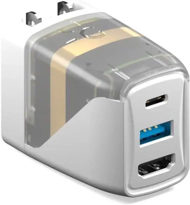 Alt view image 4 of 6 - Global Covert Dock 2 Charger for Nintendo Switch, Steam Deck 45W 4K60Hz HDMI Output Ultra Portable and Safe Dock - USB-C 3.2 PD Cable, 3 Regional Adapters incl.