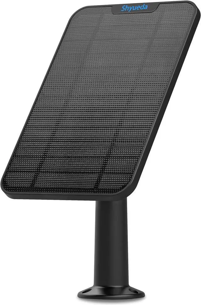 Alt view image 2 of 6 - 4W Solar Panel Charging Compatible with Eufycam 3/3C/2C/2C Pro/2/2 Pro/E20/E40/E/S40/S220/S300/L40/l20, with 13.1ft Waterproof Charging Cable, IP65 Weatherproof,Includes Secure Wall Mount (Black)