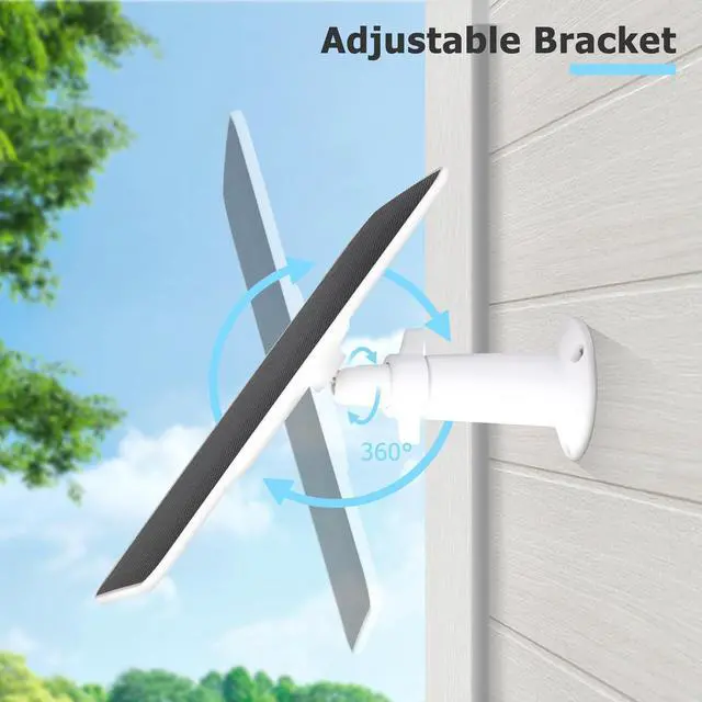 Alt view image 6 of 7 - Solar Panel Charger Compatible with Arlo Ultra/Ultra 2/Pro 3/Pro 4/Pro 3 Floodlight Security Camera, 5V 4W Solar Panels Charging 10Ft/3M Cable IP67 Waterproof (4 Pack)