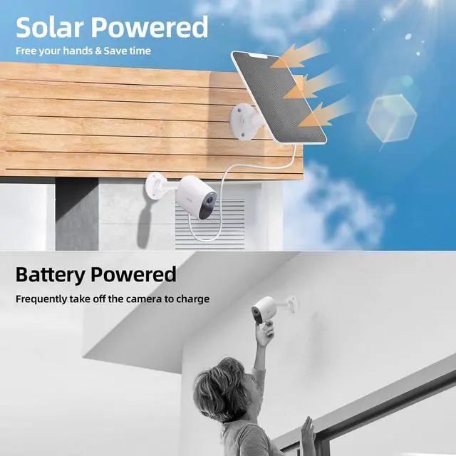 Alt view image 7 of 7 - Solar Panel Charger for Arlo Pro 4/Ultra 2/Pro 3/Ultra/Pro 5S/Pro 3 Floodlight, 5V 4W Camera Solar Panel with 9.8ft/3m Charging Cable,IP65 Waterproof, Includes Adjustable Wall Mount,4 Pack