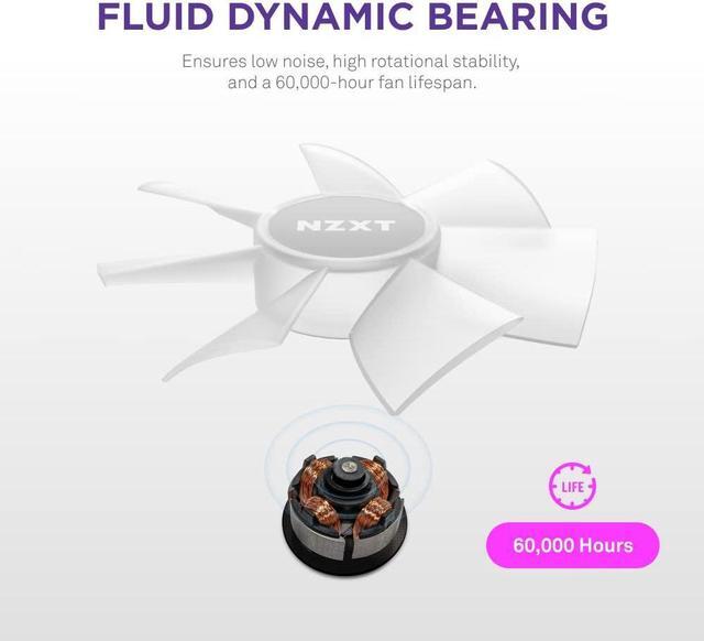 Alt view image 4 of 7 - NZXT F120 RGB Core Triple Pack - 3 x 120mm Hub-Mounted RGB Fans with RGB Controller - 8 Individually-Addressable LEDs - Semi-Translucent Blades - High Static Pressure & Airflow - CAM Software - White