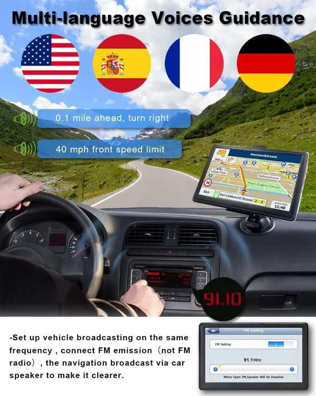 Alt view image 3 of 7 - OHREX N700 GPS Navigation for Car Truck RV, GPS Navigator with 7 inch, 2024 Maps (Free Lifetime Updates), Truck GPS Commercial Drivers, Semi Trucker GPS Navigation System, Custom Truck Routing