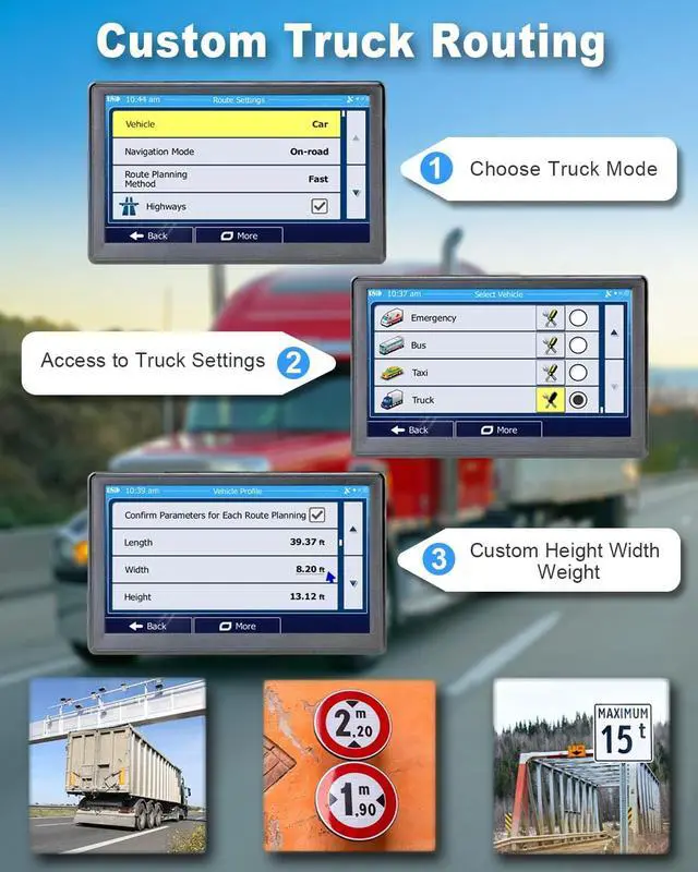 Alt view image 4 of 7 - OHREX N700 GPS Navigation for Car Truck RV, GPS Navigator with 7 inch, 2024 Maps (Free Lifetime Updates), Truck GPS Commercial Drivers, Semi Trucker GPS Navigation System, Custom Truck Routing