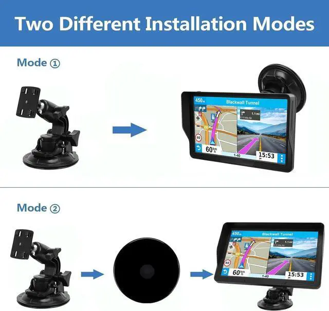 Alt view image 6 of 6 - GPS Navigator for Car Truck RV, 9 inch Touch Screen Latest 2024 Map, Real Voice Spoken Turn-by-Turn Direction Reminding Navigation System for Cars, Vehicle GPS with Speed and Red Light Warning (Black)