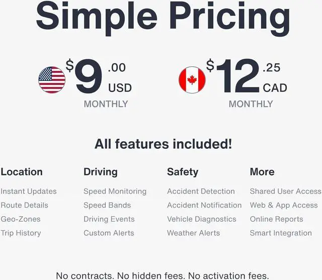 Alt view image 2 of 7 - Bouncie GPS Car Tracker, Vehicle Location, Route History, Speed Monitoring, Accident Notification, GeoFence, No Activation Fees, Cancel Anytime, Family and Fleets