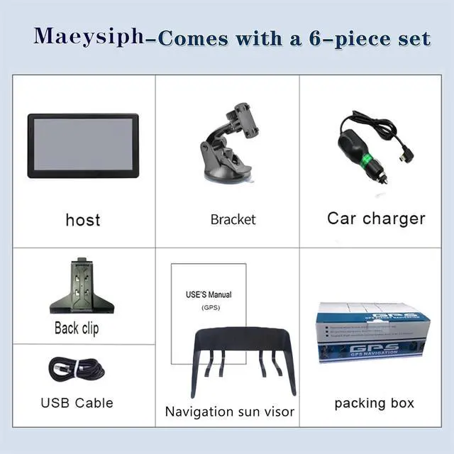Alt view image 6 of 6 - GPS Navigator for carTouch Screen Car GPS SystemVoice Turn Direction Guidance, GPS Navigation for Car Support Speed Red Light Warning, Support MP4, Music and Games.Free Lifetime Map Update (7inch)