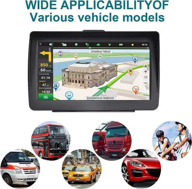 Alt view image 5 of 7 - GPS Navigator for Car 2024 Latest 7-inch HD Touchscreen 256M-16GB Voice Turning Alert Speed Limit Red Light Warning Car GPS Navigation with Pre-Installed North America Maps Free Lifetime Updates