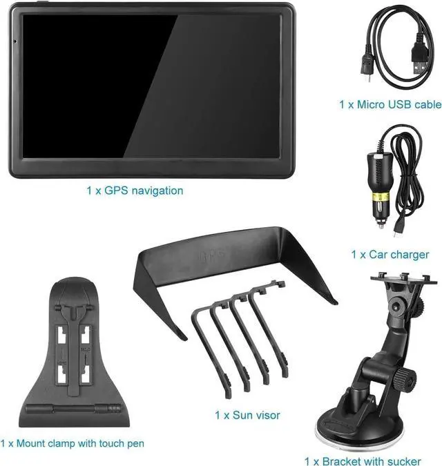 Alt view image 3 of 6 - GPS Navigator for Car, Latest 2024 Map 7 inch Touch Screen Car GPS Navigator, Semi Trucker GPS Navigation System,Support Speed and Red Light Warning,Free Lifetime Updates Map