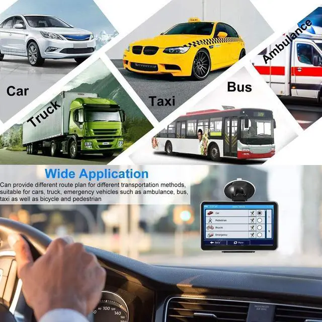 Alt view image 5 of 6 - GPS Navigator for Car, Latest 2024 Map 7 inch Touch Screen Car GPS Navigator, Semi Trucker GPS Navigation System,Support Speed and Red Light Warning,Free Lifetime Updates Map
