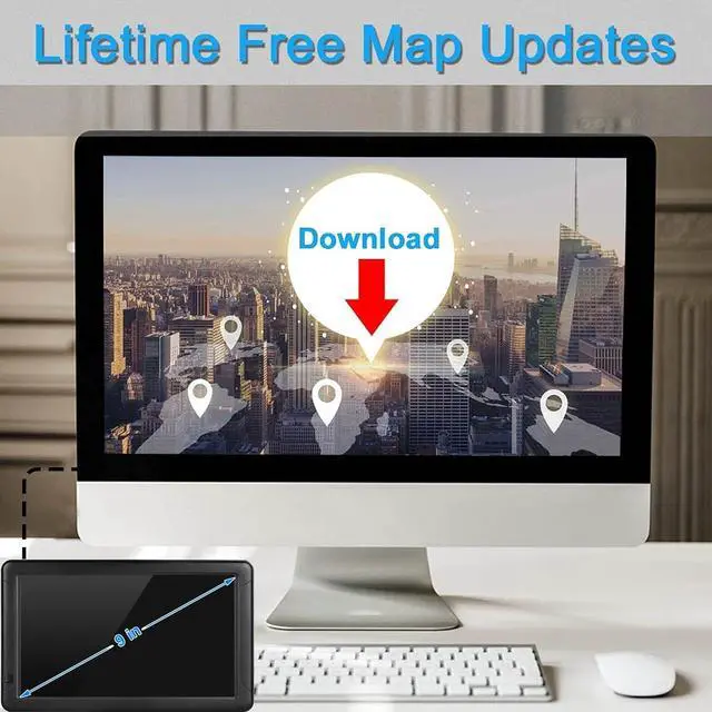 Alt view image 3 of 7 - GPS Navigation for car,9 inch High-Definition Touch Screen 256-16GB2024 Maps (Free Lifetime Updates), Truck GPS Commercial Drivers, Semi Trucker GPS Navigation System, Custom Truck Routing