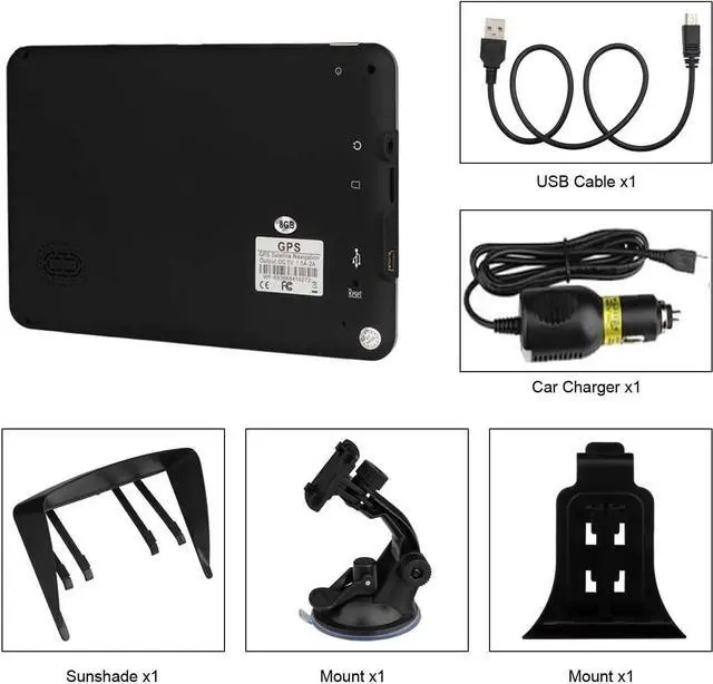 Alt view image 7 of 7 - GPS Navigation for Car Latest 2024 Map 7 inch Touch Screen Car GPS Navigator Semi Trucker GPS Navigation System Support Speed and Red Light Warning Free Lifetime Updates Map