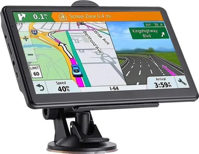 Main image of GPS Navigation, Latest 2024 Map 7 inch Touch Screen Car GPS 256-16GB, Voice Turn Direction Guidance, Pre-Installed North America Lifetime map Free Update