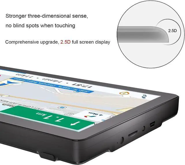 Alt view image 3 of 7 - Upgrade GPS Navigation for Truck Car, Car GPS Navigation 2024 Maps, 9 inch HD Touch Screen Vehicle GPS Navigation SystemFree Lifetime Map Updates,Spoken Driver Alerts