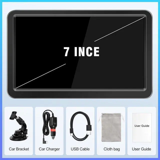 Alt view image 7 of 7 - GPS Navigator for Car, Truck GPS Navigation System, 7 inch 256M+16GB Touch Screen Sat Nav Trucker Vehicle GPS Unit, Voice Turn Direction Guidance, Speed Warning, North America Map Lifetime Free Update