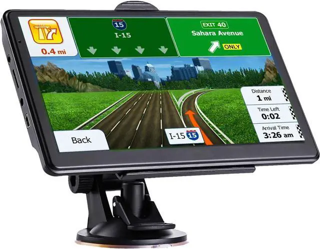 Main image of GPS Navigator for Car, Latest LONGRUF 2024 Map 7 inch Real Voice prompts Turn Direction Speed Limit WarningTouch Screen Car GPS, Lifetime Free Update World map