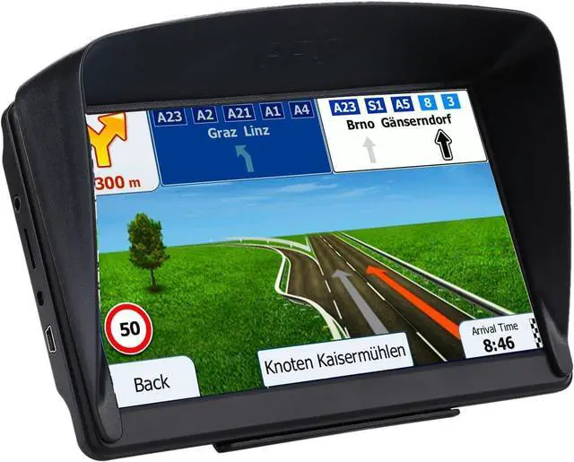 Alt view image 2 of 7 - GPS Navigator for Car, Latest LONGRUF 2024 Map 7 inch Real Voice prompts Turn Direction Speed Limit WarningTouch Screen Car GPS, Lifetime Free Update World map