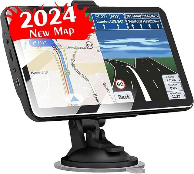 2025 GPS Navigator For Car - 7" Touch Screen, 256-16GB, Lifetime Maps, Voice Guidance, Speed & Red Light Alerts