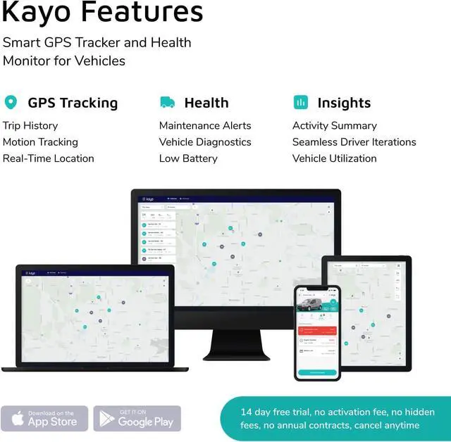 Alt view image 7 of 7 - Kayo Business Fleet, GPS Tracker for Vehicles, 4G LTE & 5G, Real-Time GPS Tracking, 14-Day Free Trial, Simple Activation, Simple Plug-in Car GPS Tracker