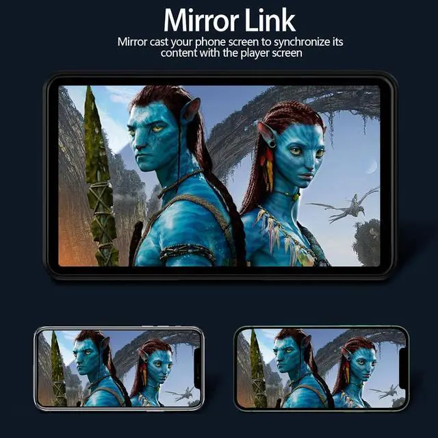 Alt view image 4 of 7 - Wireless Car Stereo Compatible with  CarPlay and Android Auto,7" HD Portable Bluetooth CarPlay Touch Screen for Car,with Backup Camera Car Play for All Cars