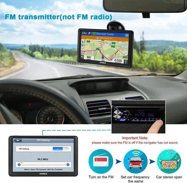 Alt view image 4 of 7 - OHREX GPS Navigator for Car, with 7 inch Touch Screen, Truck GPS Commercial Drivers, Semi Trucker GPS Navigation System, 2024 Maps Lifetime Free Updates, Spoken Driver Alerts